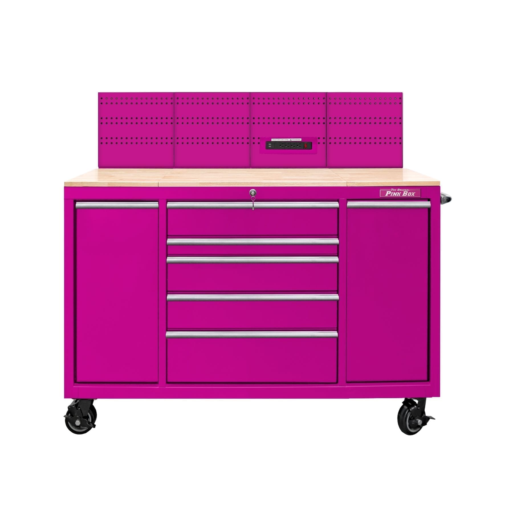 The Original Pink Box 60 Inch 7 Drawer Mobile Workstation the-original-pink-box-60-inch-7-drawer-mobile-workstation