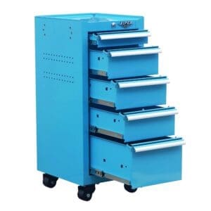 16-Inch 5-Drawer 18G Steel Rolling Salon/Tool Cart - Image 23