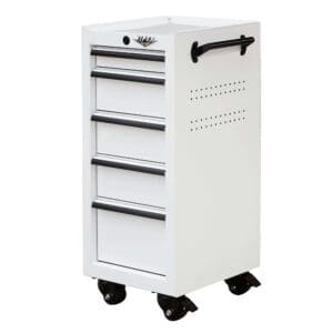 16-Inch 5-Drawer 18G Steel Rolling Salon/Tool Cart - Image 15