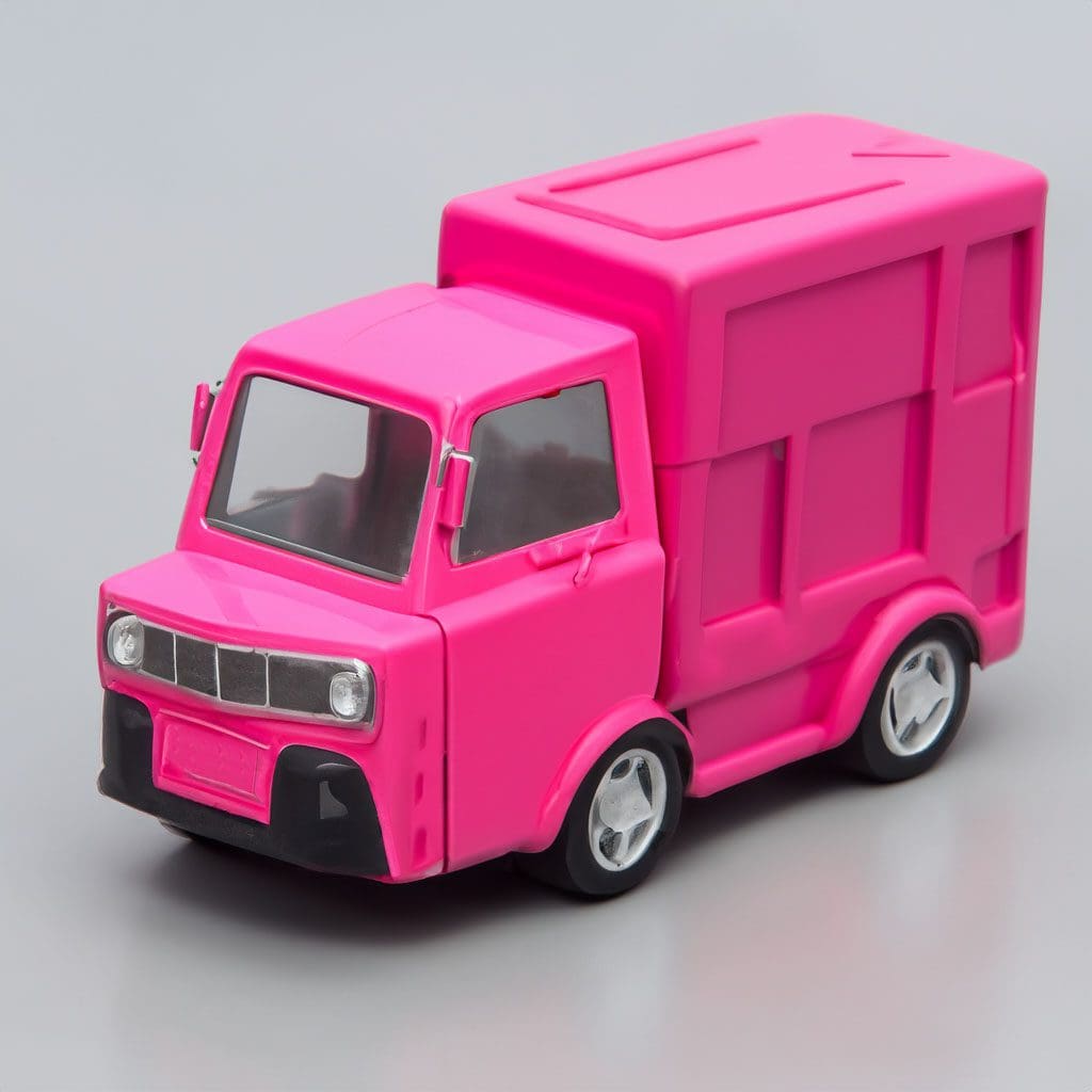 pink delivery truck