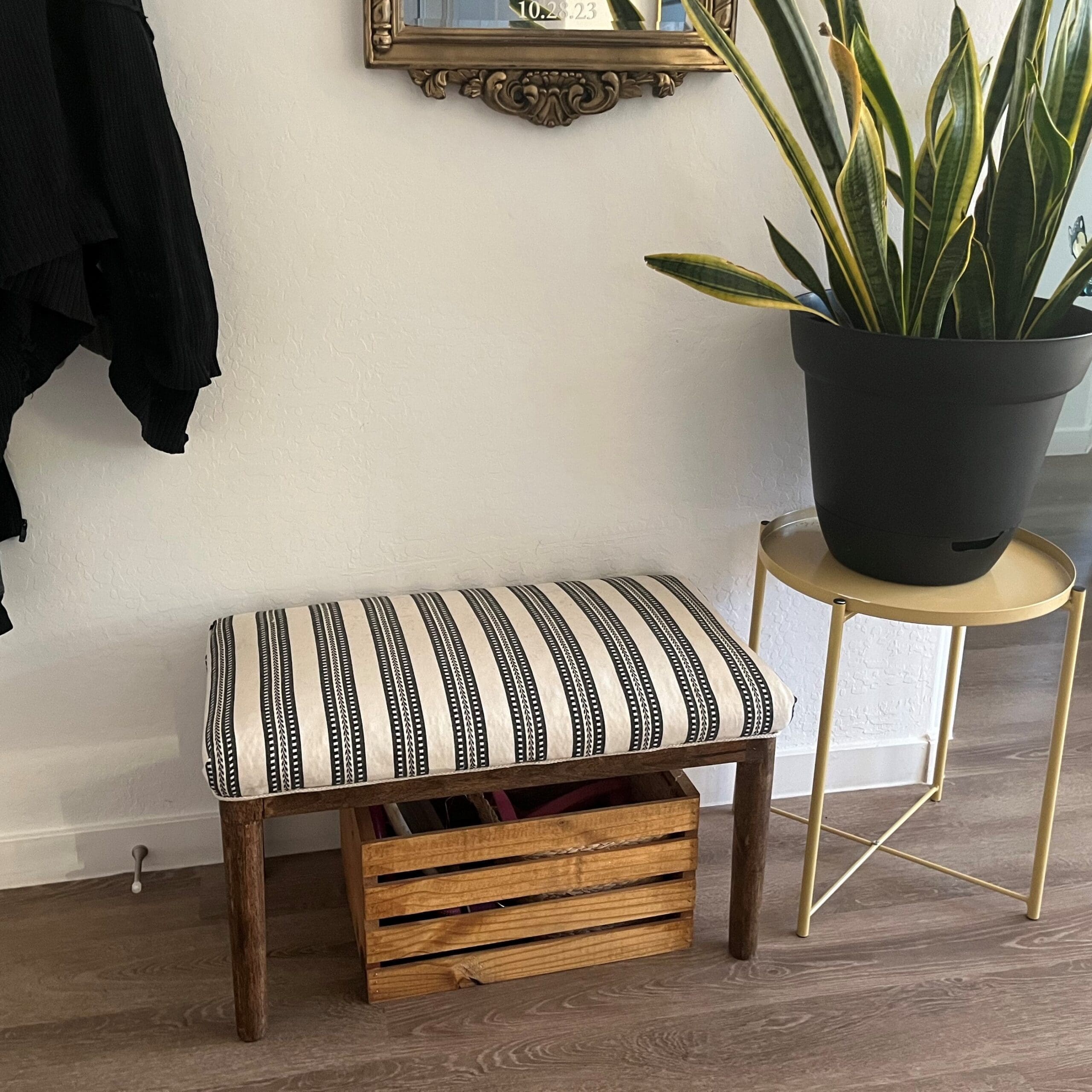 styled bench